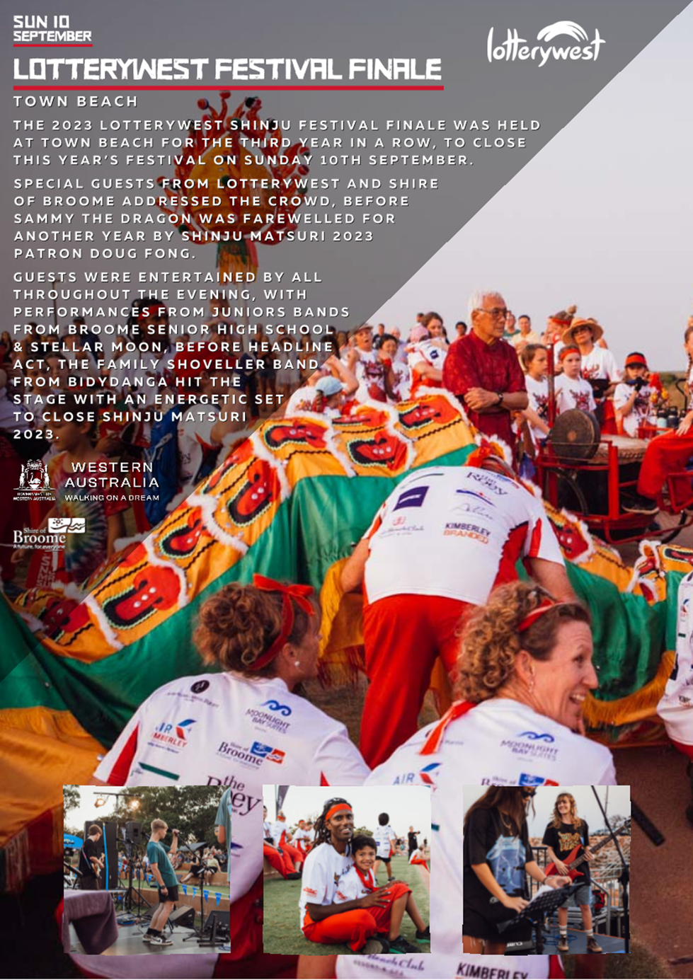 A collage of a group of people performing a dragon dance

AI-generated content may be incorrect.