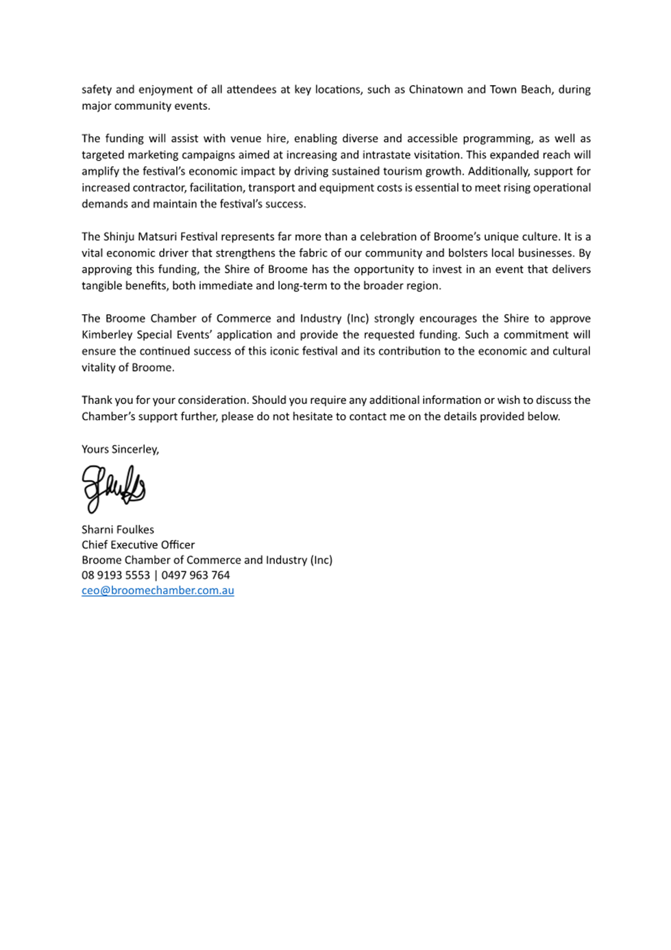 A letter of support with a signature

AI-generated content may be incorrect.